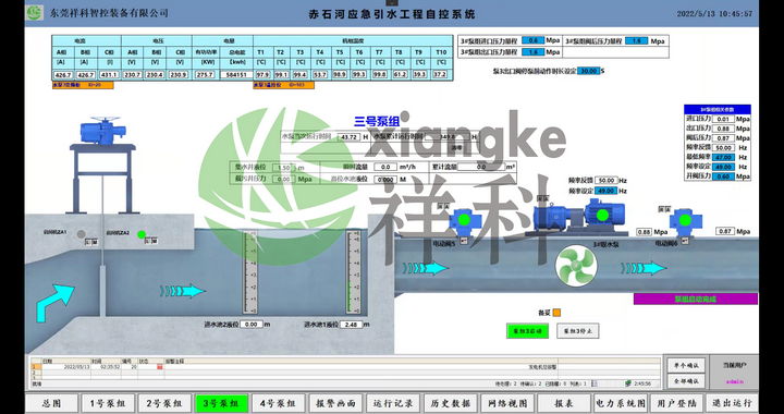 PLC泵站自控项目-赤石河应急引水工程自控系统